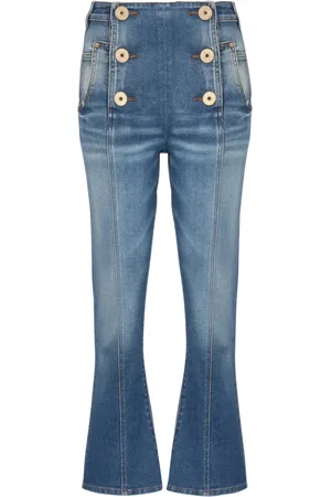 Balmain Jeans, Dame, Blå, 2XS, Denim, Bootcut Denim Jeans
