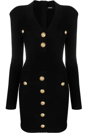 Balmain Kjole, Dame, Sort, M, Elegant Sort Kjole
