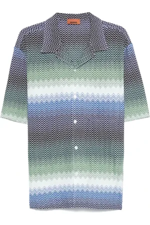 Missoni Skjorte, Herre, Flerfarvet, L, Afslappet kortærmet skjorte