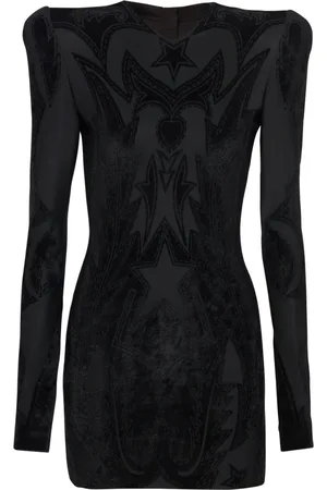 Balmain Kjole, Dame, Sort, 2XS, Jersey Kort Kjole