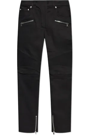 Balmain Jeans, Herre, Sort, W33, Bomuld, Jeans med indsyede lynlåse ved benene