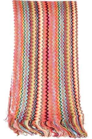 Missoni Tilbehør, unisex, Flerfarvet, ONE SIZE, Uld, Viskose Tørklæde med Chevron Mønster
