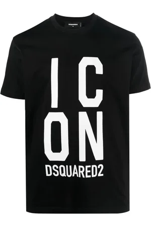 Dsquared2 Top, Herre, Sort, S, Uld, Stilfulde T-shirts til mænd