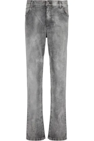 Balmain Jeans, Herre, Grå, W30, Denim, Grå denim regular-fit jeans