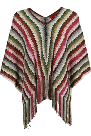 Missoni Jakke, Dame, Flerfarvet, ONE SIZE, Uld, Viskose Poncho i Stilfuldt Design