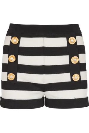 Balmain Shorts, Dame, Sort, M, Uld, Marinière strik shorts