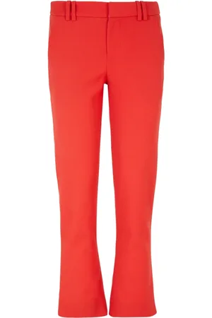 Balmain Bukser, Dame, Rød, L, Uld, Grain de poudre bukser
