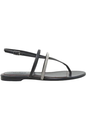 PESERICO SIGN Sko, Dame, Sort, 40 EU, Læder, Ægte læder flade sandaler