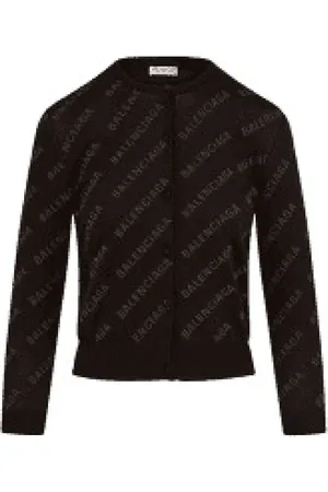 Balmain Strik, Dame, Brun, M, Uld, Hyggelig og stilfuld cardigan