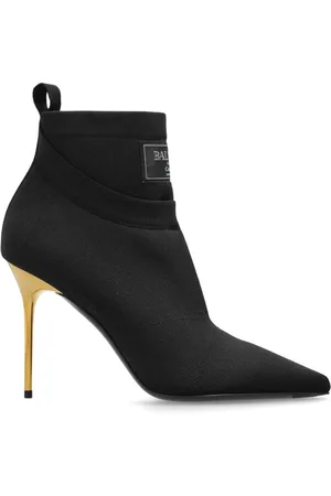 Balmain Sko, Dame, Sort, 36 EU, Uld, Heeled Ankelstøvler
