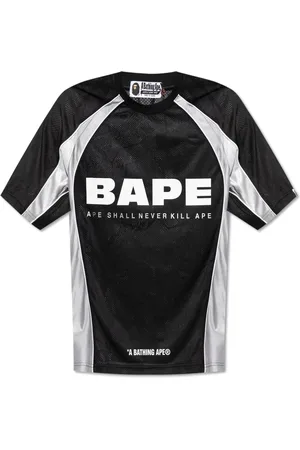 A Bathing Ape Top, Herre, Sort, S, Polyester, T-shirt med trykt logo