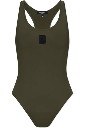 Balmain Badetøj, Dame, Grøn, 2XS, Badedragt