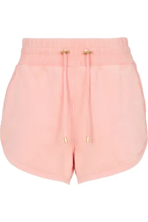 Balmain Shorts, Dame, Lyserød, S, Bomuld, Shorts med vintage broderi