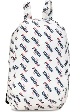 Fendi Pre-owned, Dame, Hvid, ONE SIZE, Nylon, Pre-owned nylon rygsaekke