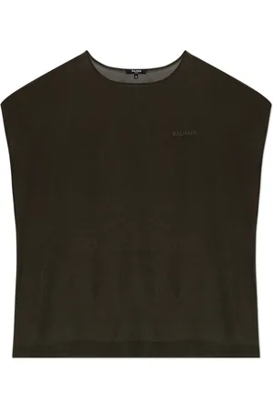 Balmain Top, Dame, Grøn, L, Silke top