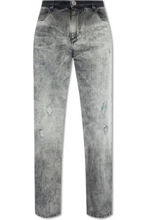 Balmain Jeans, Herre, Grå, W33, Straight jeans