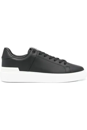 Balmain Sko, Herre, Sort, 44 EU, Uld, Sorte Sneakers til Mænd