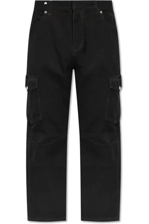 Balmain Bukser, Herre, Sort, W31, Bomuld, Bukser med logo