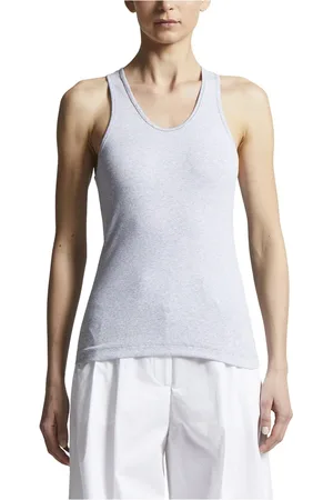 PESERICO SIGN Top, Dame, Grå, XL, Micro rib jersey stretch top