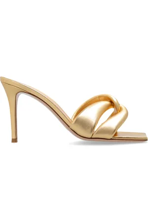 Gianvito Rossi Sko, Dame, Gul, 36 EU, Uld, Hælede mules Amour