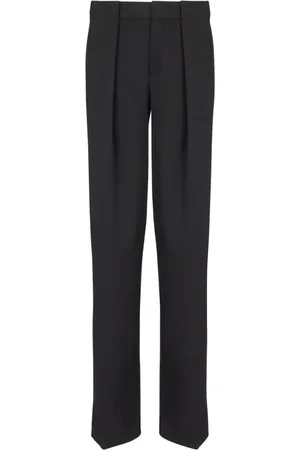 Balmain Bukser, Herre, Sort, M, Pleated Grain de Poudre Bukser