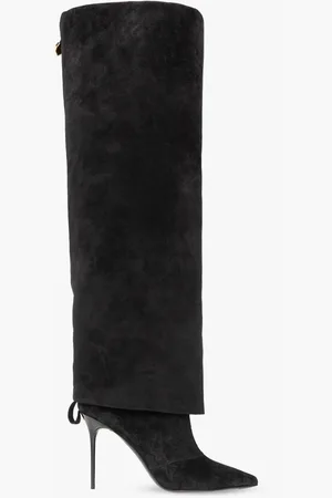 Balmain Sko, Dame, Sort, 37 EU, Læder, Højhælede støvler Ariel