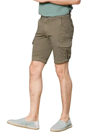 Masons Shorts, Herre, Grøn, L, Bomuld, Slim Fit Cargo Bermuda Shorts