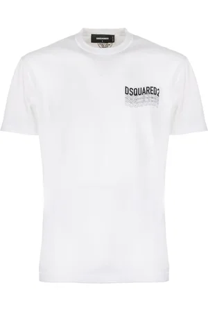 Dsquared2 Top, Herre, Hvid, XL, Bomuld, Italienske T-shirts til mænd
