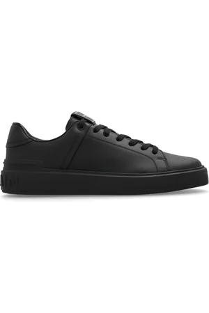 Balmain Sko, Herre, Sort, 39 EU, Læder, B-Court Flip Sneakers