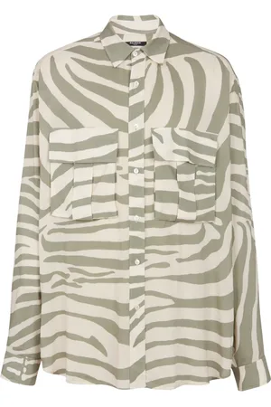 Balmain Skjorte, Herre, , 2XL, Zebra print skjorte