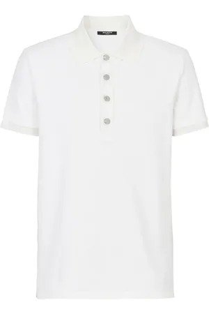 Balmain Top, Herre, Hvid, XL, Bomuld, Bomuldspique polo