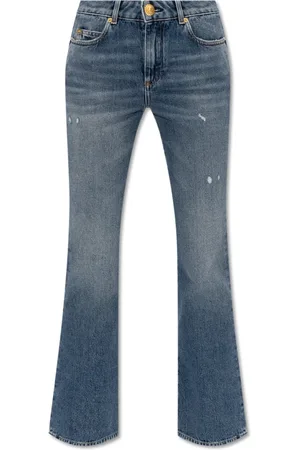 Balmain Jeans, Dame, Blå, M, Uld, Kick flare jeans