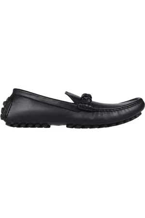 Gianvito Rossi Sko, Herre, Sort, 45 EU, Uld, Stilfulde læderloafers med gummisål