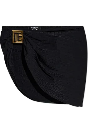 Balmain Badetøj, Dame, Sort, L/XL, Uld, Strandpareo