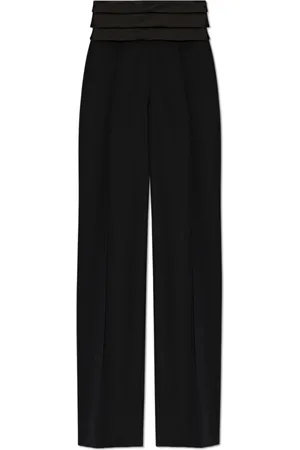 Balmain Bukser, Dame, Sort, S, Uld, Uldbukser med bensting
