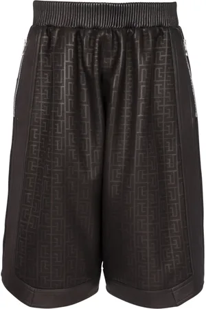 Balmain Shorts, Herre, Sort, L, Lammeskindsshorts