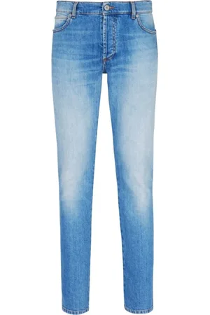 Balmain Jeans, Herre, Blå, W31, Denim, Blå Denim Jakke Ah1Mg000Dc99