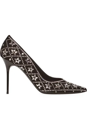 Balmain Sko, Dame, Sort, 36 EU, Læder, Ruby ruskind og krystal pumps