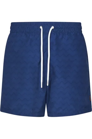 Missoni Badetøj, Herre, Blå, XL, Polyester, Blå Zig Zag Badeshorts