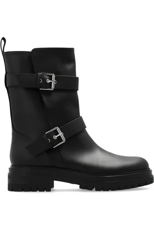 Gianvito Rossi Sko, Dame, Sort, 37 1/2 EU, Uld, Ankelstøvler Thiago