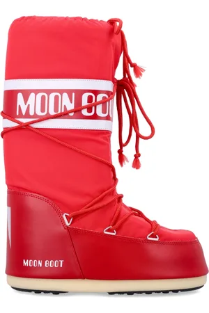 Moon Boot Sko, Dame, Rød, 42 EU, Nylon, Icon High Nylon Støvler
