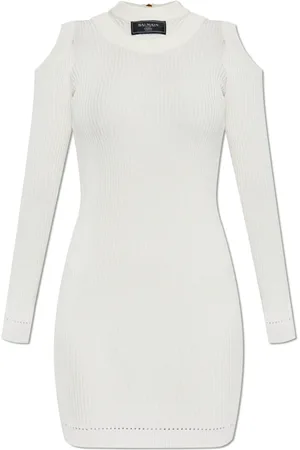 Balmain Kjole, Dame, , 2XS, Uld, Fitted Kjole
