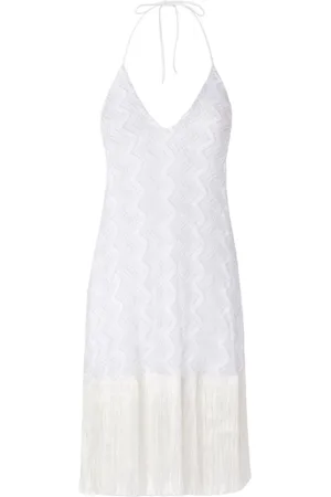 Missoni Kjole, Dame, Hvid, M, Sølv Kort Cover Up
