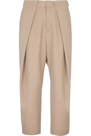 Balmain Bukser, Herre, , S, Uld, Uldbukser med plisseret kant