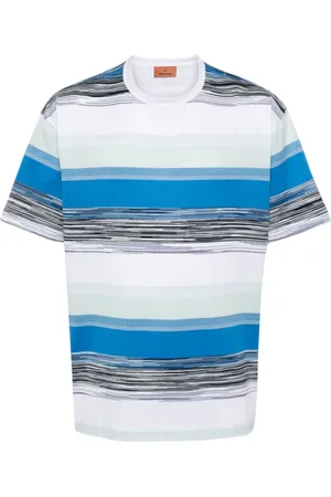 Missoni Top, Herre, Flerfarvet, XS, Bomuld, Multifarvet Bomuld T-shirt Crew Neck