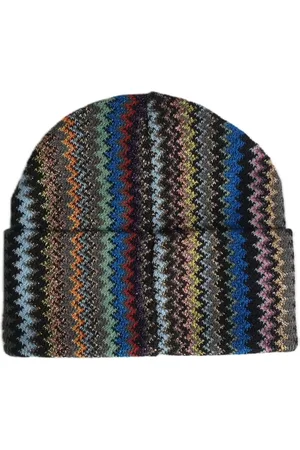 Missoni Tilbehør, Dame, Flerfarvet, ONE SIZE, Uld, Geometrisk Uldblanding Multifarvet Beanie