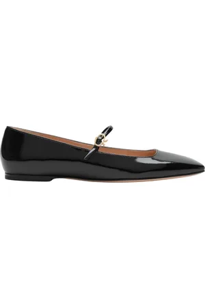 Gianvito Rossi Sko, Dame, Sort, 37 1/2 EU, Elegant Ballerina Flade Sko