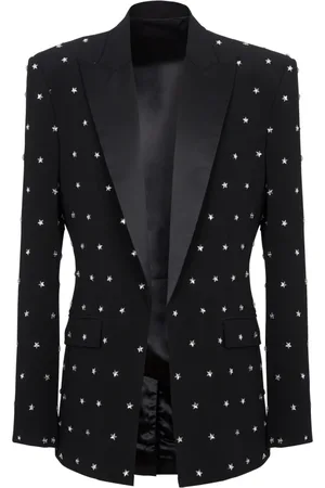 Balmain Jakke, Herre, Sort, M, Uld, Stjernebroderet jakke