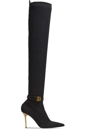 Balmain Sko, Dame, Sort, 38 EU, Støvle Raven-Maille Resille