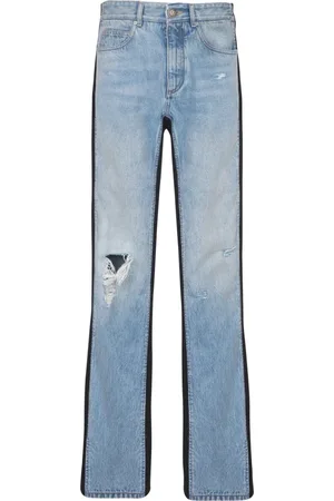 Balmain Jeans, Herre, Blå, W32, Denim, Løstsiddende denim og strik jeans
